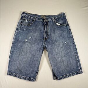 VINTAGE Route 66 Denim Shorts | Men’s 38 | Baggy Wide Leg Jorts | Y2K Skater